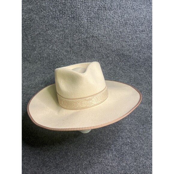 LACK OF COLOR HAT IVORY SIERRA BOATER RIBBON 100% AUSTRALIAN WOOL Small 55cm - Picture 1 of 8